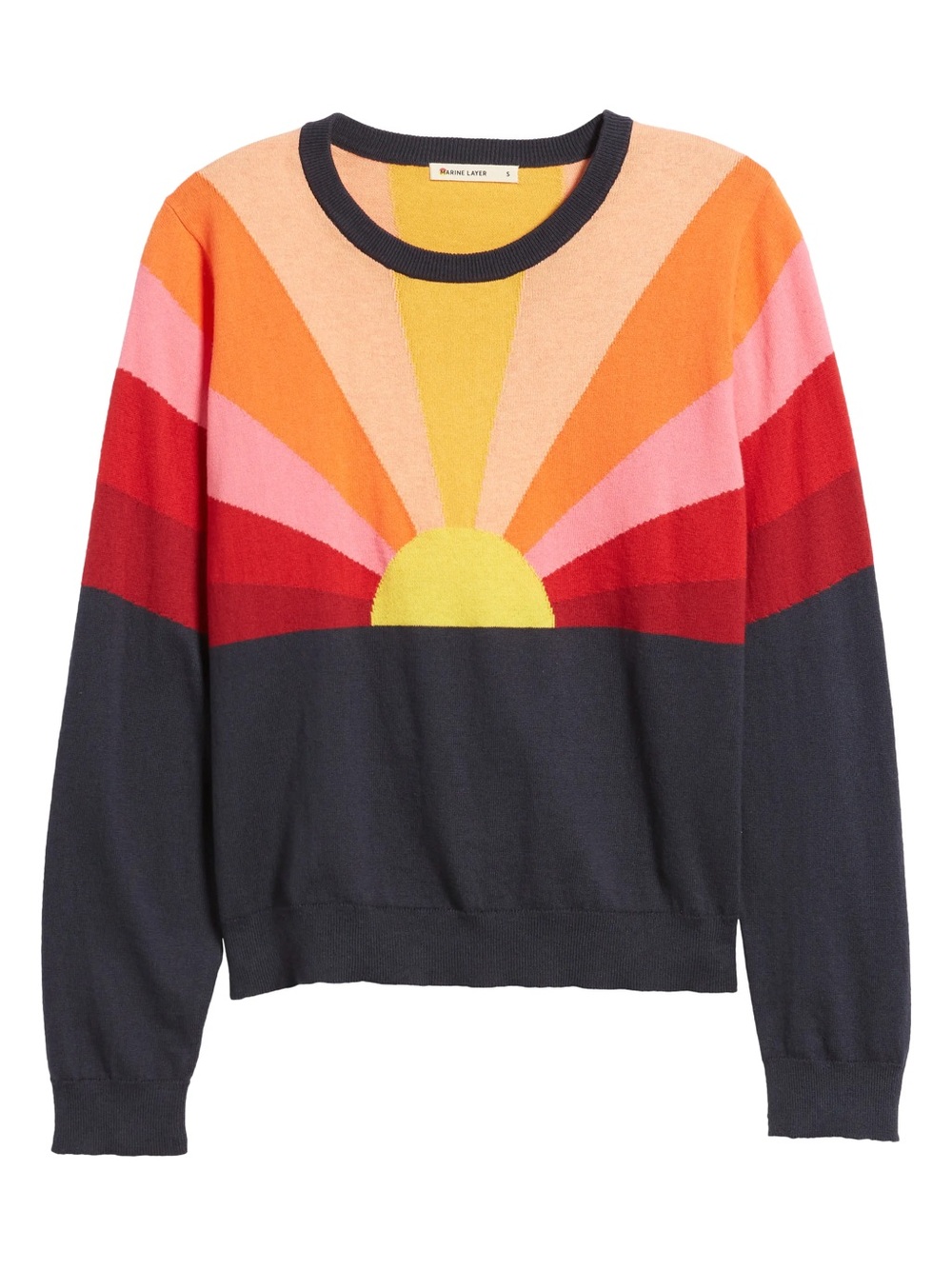 Marine Layer Sunset Icon Sweater 100% Cotton Crewneck Size XL - Picture 2 of 8